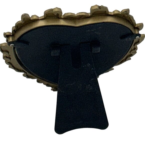 Special Moments Frame Heart Shaped Gold Pearl Rhinestone Valentine Wedding 3 x 3 - Picture 4 of 5